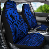 Hawaii Car Seat Covers - Polynesian King Tattoo Blue - 9 174914 - YourCarButBetter