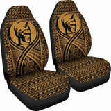 Hawaii Car Seat Covers - Polynesian King Tattoo Gold - 9 174914 - YourCarButBetter