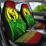 Hawaii Car Seat Covers - Polynesian King Tattoo Reggae - 105905 - YourCarButBetter