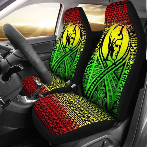 Hawaii Car Seat Covers - Polynesian King Tattoo Reggae - 105905 - YourCarButBetter