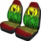 Hawaii Car Seat Covers - Polynesian King Tattoo Reggae - 9 174914 - YourCarButBetter