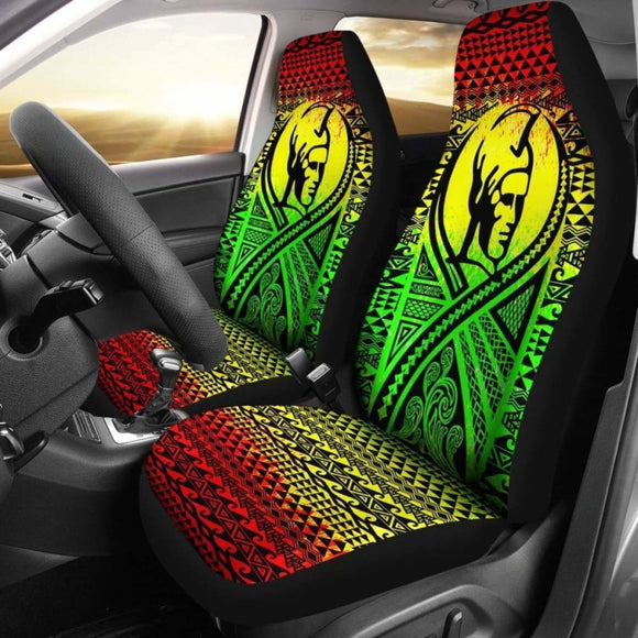 Hawaii Car Seat Covers - Polynesian King Tattoo Reggae - 9 174914 - YourCarButBetter