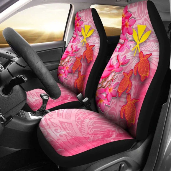 Hawaii Car Seat Covers - Polynesian Pink Plumeria Turtle - 091114 - YourCarButBetter