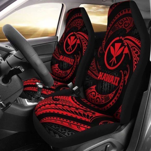 Hawaii Car Seat Covers Polynesian Red Tribal Wave 105905 - YourCarButBetter