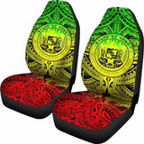 Hawaii Car Seat Covers - Polynesian Tattoo & Coat Of Arm Hawaii - 174914 - YourCarButBetter