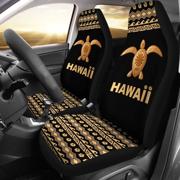 Hawaii Car Seat Covers - Hawaii Polynesian Turtle Gold Version - Amazing 091114 - YourCarButBetter