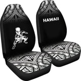 Hawaii Car Seat Covers - Polynesian Warriors Tattoo Fog Black - 39 174914 - YourCarButBetter