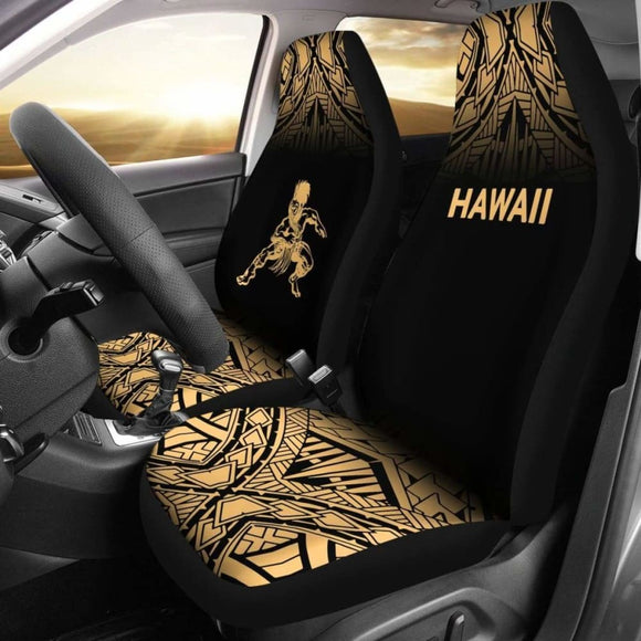 Hawaii Car Seat Covers - Polynesian Warriors Tattoo Fog Gold - 39 174914 - YourCarButBetter