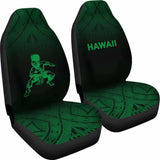 Hawaii Car Seat Covers - Polynesian Warriors Tattoo Fog Green - 39 174914 - YourCarButBetter