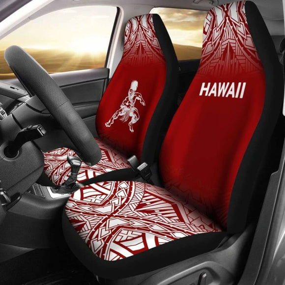 Hawaii Car Seat Covers - Polynesian Warriors Tattoo Fog Red - 39 174914 - YourCarButBetter