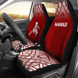 Hawaii Car Seat Covers - Polynesian Warriors Tattoo Fog Red - 39 174914 - YourCarButBetter
