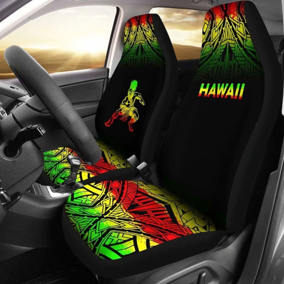 Hawaii Car Seat Covers - Polynesian Warriors Tattoo Fog Reggae - 39 174914 - YourCarButBetter