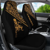 Hawaii Car Seat Covers - Polynesian Warriors Tattoo Gold Curve - 39 174914 - YourCarButBetter