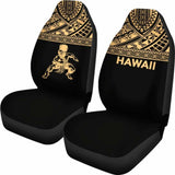 Hawaii Car Seat Covers - Polynesian Warriors Tattoo Horizontal Gold - 39 174914 - YourCarButBetter
