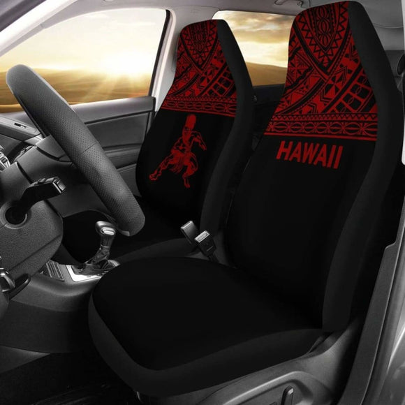 Hawaii Car Seat Covers - Polynesian Warriors Tattoo Horizontal Red - 39 174914 - YourCarButBetter