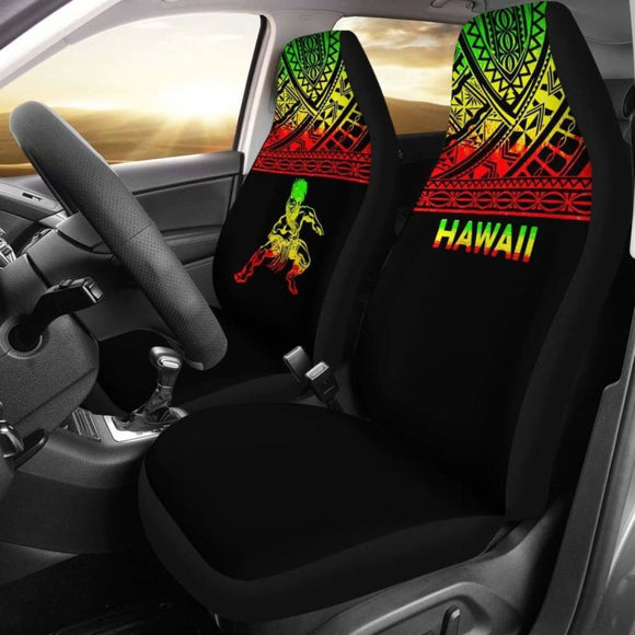 Hawaii Car Seat Covers - Polynesian Warriors Tattoo Horizontal Reggae - 39 174914 - YourCarButBetter