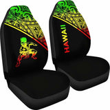 Hawaii Car Seat Covers - Polynesian Warriors Tattoo Reggae Curve - 39 174914 - YourCarButBetter