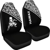 Hawaii Car Seat Covers - Polynesian Warriors Tattoo White Curve - 39 174914 - YourCarButBetter