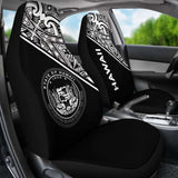 Hawaii Car Seat Covers - Hawaii Seal Polynesian Black Curve - 105905 - YourCarButBetter