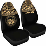 Hawaii Car Seat Covers - Hawaii Seal Polynesian Gold Horizontal - 105905 - YourCarButBetter