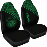 Hawaii Car Seat Covers - Hawaii Seal Polynesian Green Curve - 105905 - YourCarButBetter