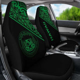 Hawaii Car Seat Covers - Hawaii Seal Polynesian Green Curve - 105905 - YourCarButBetter