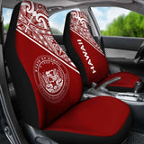 Hawaii Car Seat Covers - Hawaii Seal Polynesian Red Curve - 105905 - YourCarButBetter