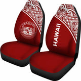 Hawaii Car Seat Covers - Hawaii Seal Polynesian Red Curve - 105905 - YourCarButBetter