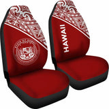 Hawaii Car Seat Covers - Hawaii Seal Polynesian Red Curve - 105905 - YourCarButBetter