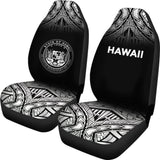 Hawaii Car Seat Covers - Hawaii Seal Polynesian Tattoo Fog Black - 39 174914 - YourCarButBetter