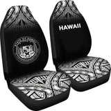 Hawaii Car Seat Covers - Hawaii Seal Polynesian Tattoo Fog Black - 39 174914 - YourCarButBetter