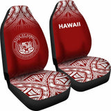 Hawaii Car Seat Covers - Hawaii Seal Polynesian Tattoo Fog Red - 39 174914 - YourCarButBetter