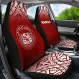 Hawaii Car Seat Covers - Hawaii Seal Polynesian Tattoo Fog Red - 39 174914 - YourCarButBetter