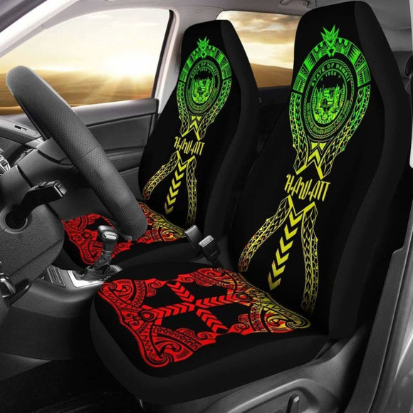 Hawaii Car Seat Covers - Hawaii Seal Polynesian Tribal Reggae - 105905 - YourCarButBetter