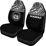 Hawaii Car Seat Covers - Hawaii Seal Polynesian White Horizontal - 105905 - YourCarButBetter