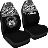 Hawaii Car Seat Covers - Hawaii Seal Polynesian White Horizontal - 105905 - YourCarButBetter