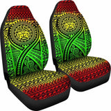 Hawaii Car Seat Covers - Tiki Face Tattoo Reggae - 105905 - YourCarButBetter