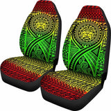 Hawaii Car Seat Covers - Tiki Face Tattoo Reggae - 9 174914 - YourCarButBetter