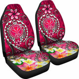 Hawaii Car Seat Covers - Turtle Plumeria Polynesian Tattoo Pink Color - 091114 - YourCarButBetter