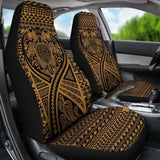 Hawaii Car Seat Covers - Turtle Polynesian Tattoo Gold - 105905 - YourCarButBetter