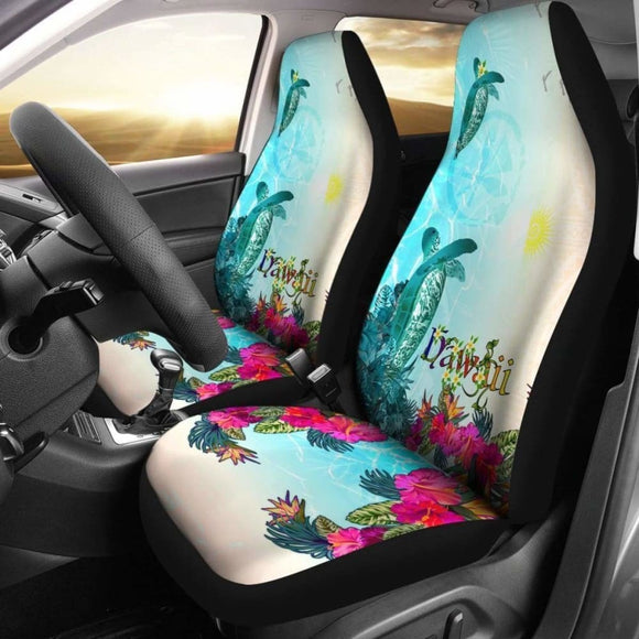 Hawaii Car Seat Covers - View Sea Hawaii With Turtle And Whale - 091114 - YourCarButBetter