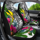 Hawaii Car Seat Covers White - Turtle Plumeria Banana Leaf - 091114 - YourCarButBetter