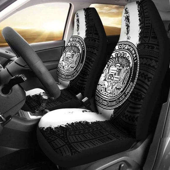 Hawaii Coat Of Arm Car Seat Covers Black - Amazing 105905 - YourCarButBetter