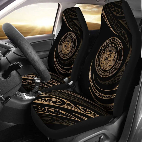 Hawaii Coat Of Arms Car Seat Covers - Gold - Frida Style - Amazing 105905 - YourCarButBetter