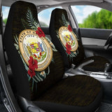 Hawaii Coat Of Arms Tropical Hibiscus Car Seat Covers 7 232125 - YourCarButBetter