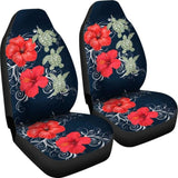 Hawaii Deep Blue Hibiscus Turtle Car Seat Covers - 091114 - YourCarButBetter