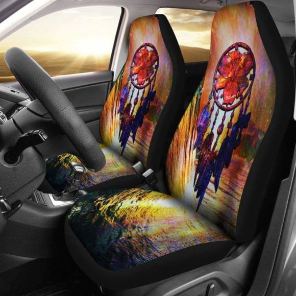 Hawaii Dreamcatcher Hibiscus Car Seat Covers 102918 - YourCarButBetter
