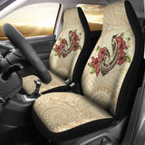 Hawaii Fish Hook Hibiscus Plumeria Polynesian Car Seat Covers - 232125 - YourCarButBetter