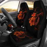 Hawaii Fish Hook Hibiscus Poly 0Range Car Seat Covers - 232125 - YourCarButBetter