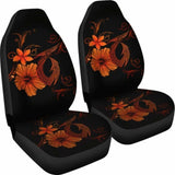Hawaii Fish Hook Hibiscus Poly 0Range Car Seat Covers - 232125 - YourCarButBetter